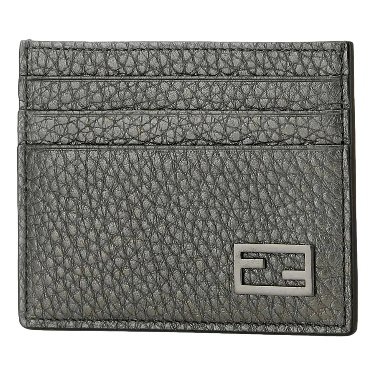 Fendi Baguette Graphite Grained Leather Card Case Wallet - Wallets - Clayton's Online Store