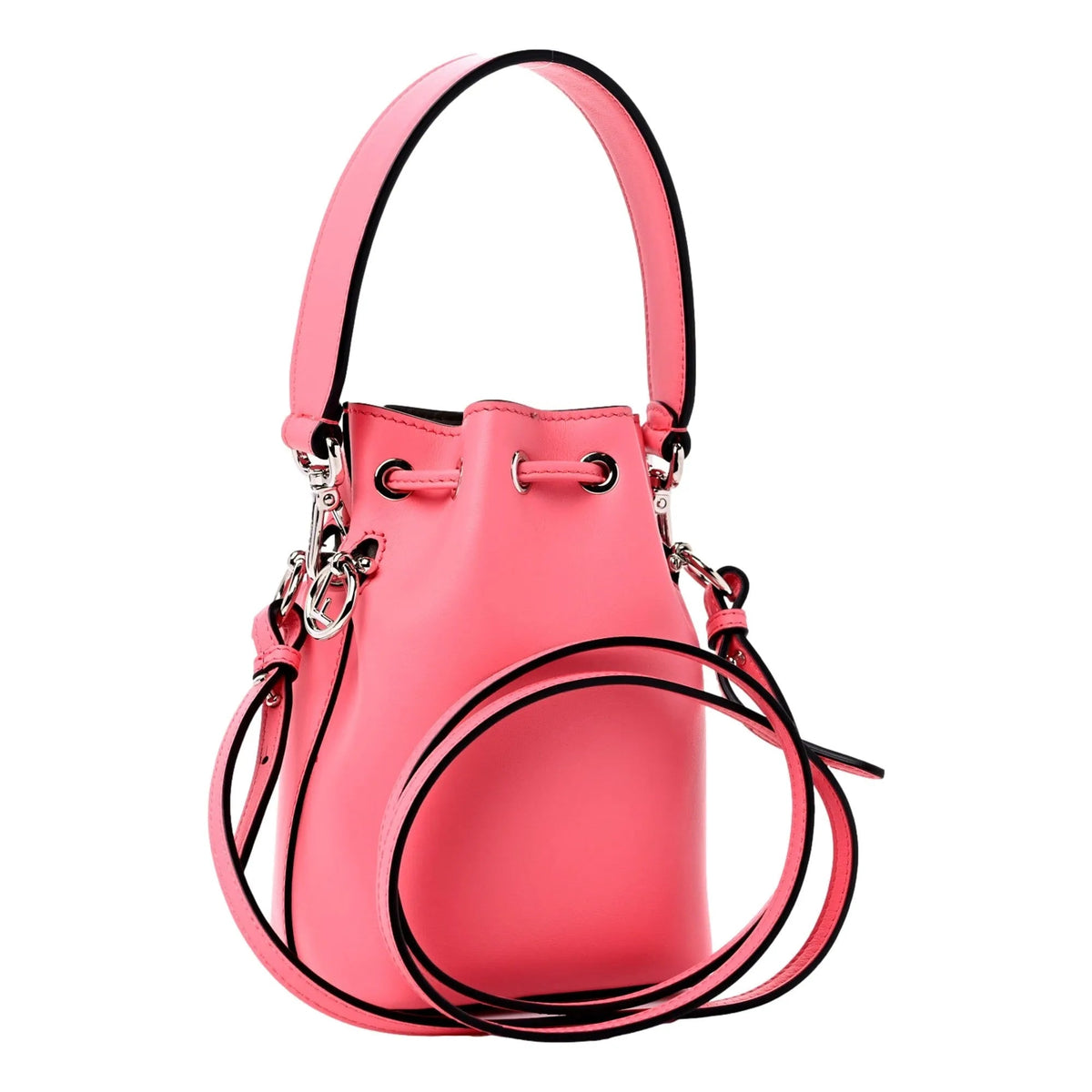 Fendi Calfskin F is Fendi 3D Flower Mini Mon Tresor Bucket Bag Pink - Handbags - Clayton's Online Store