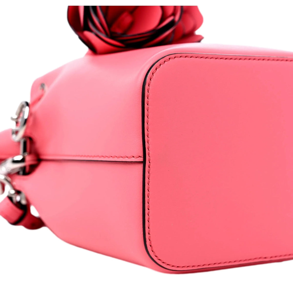 Fendi Calfskin F is Fendi 3D Flower Mini Mon Tresor Bucket Bag Pink - Handbags - Clayton's Online Store