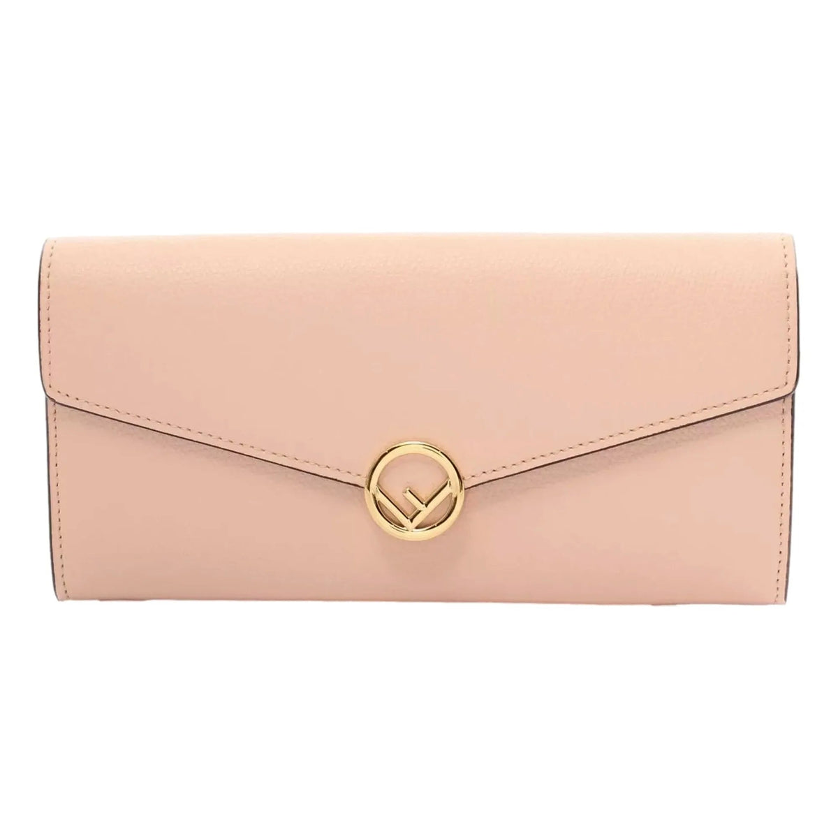 Fendi F Is Fendi Leather Long Envelope Womens Wallet Light Rose Beige Pink - Wallets - Clayton's Online Store