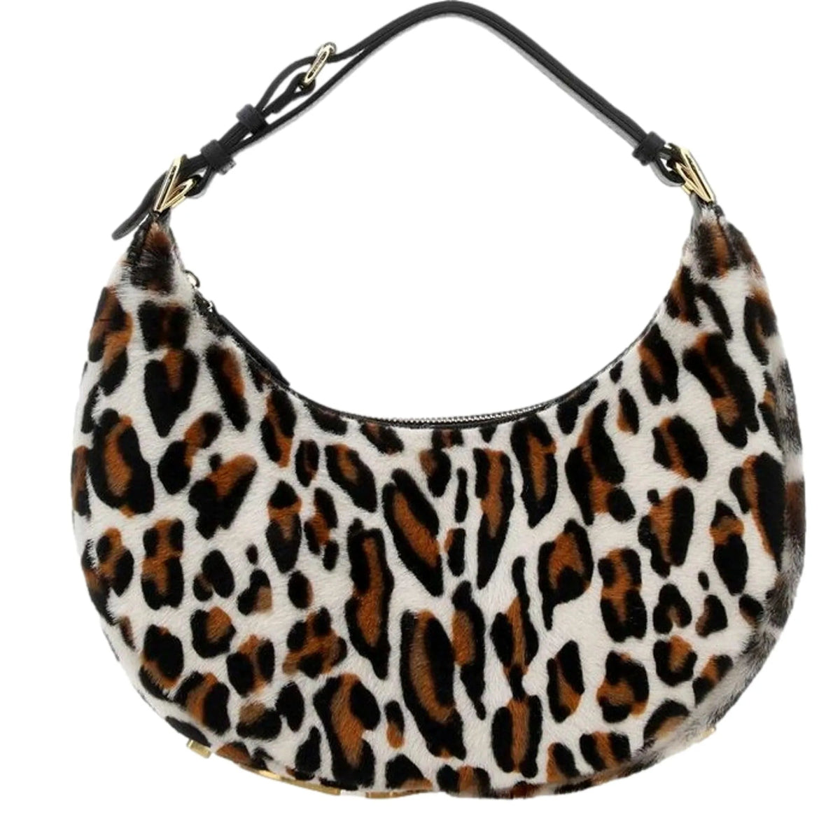 Fendi Fendigraphy Lamb Fur Animal Print Shoulder Bag - Handbags - Clayton's Online Store