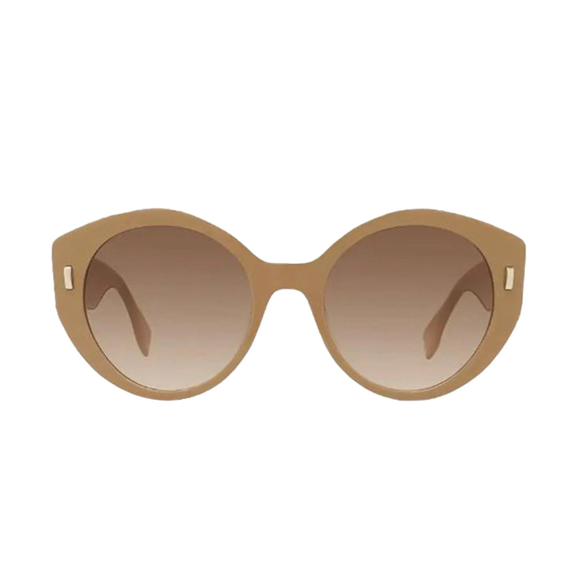 Fendi First Dark Beige Acetate Round Frame Tinted Sunglasses - Sunglasses - Clayton's Online Store