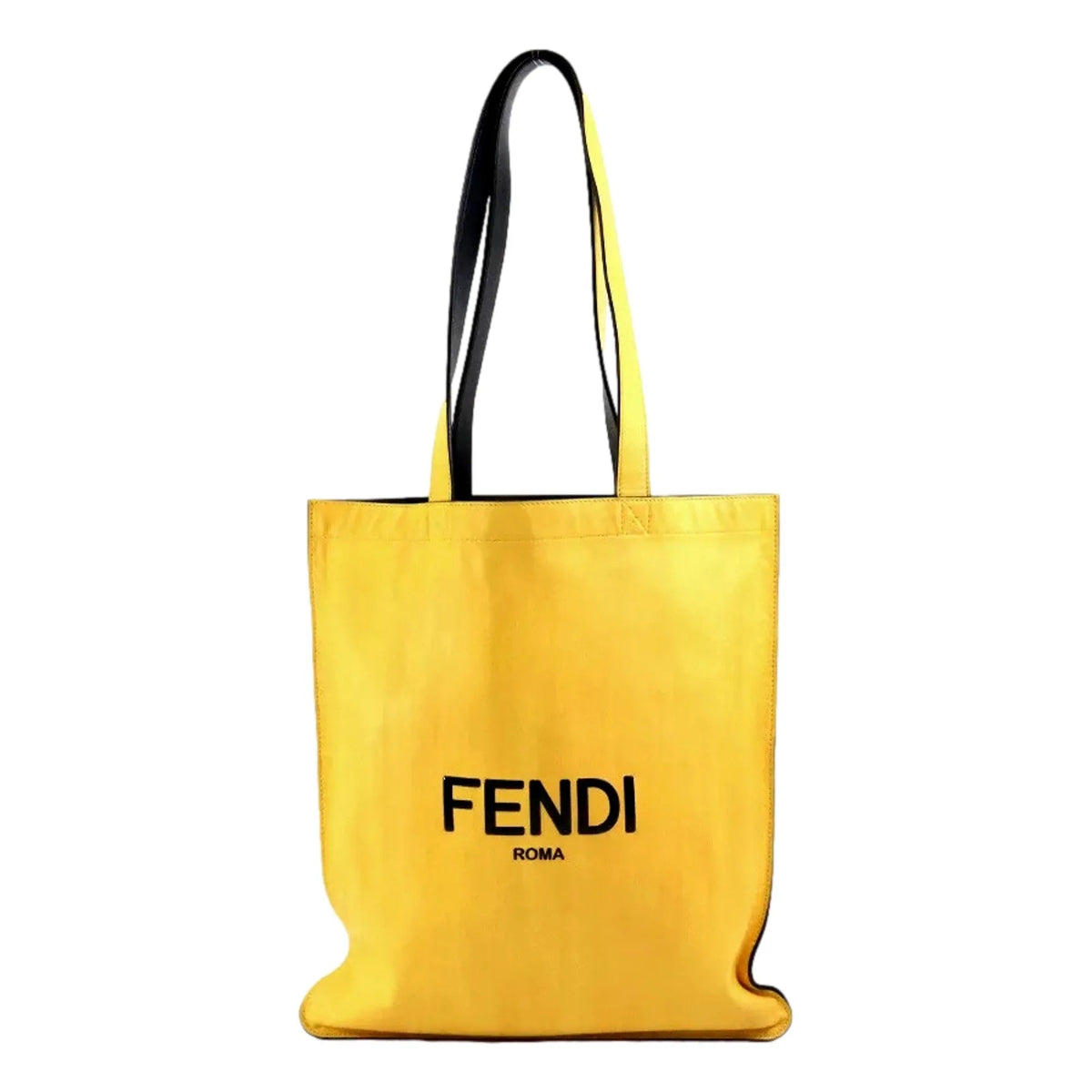 Fendi Pack Yellow Box Leather Shopping Large Tote Bag - Handbags - Clayton's Online Store