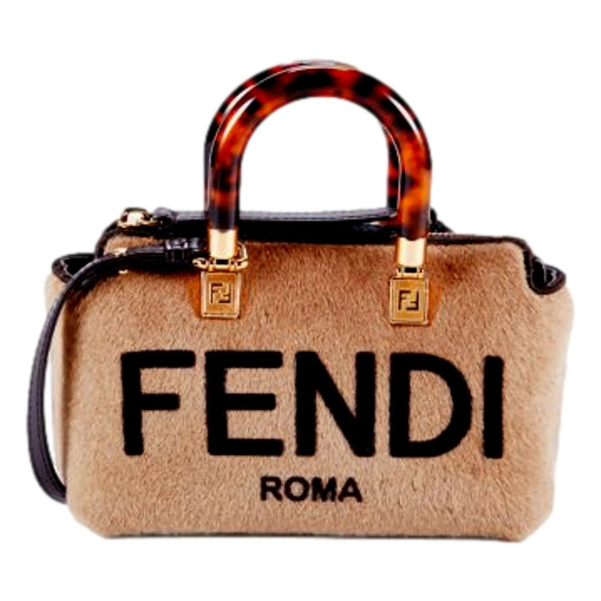 Fendi Roma By The Way Lamb Fur Mini Cross Body Bag - Handbags - Clayton's Online Store