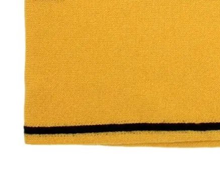 Fendi Roma Knitted Wool & Cashmere Yellow Black Logo Scarf - Scarves and Shawls - Clayton's Online Store