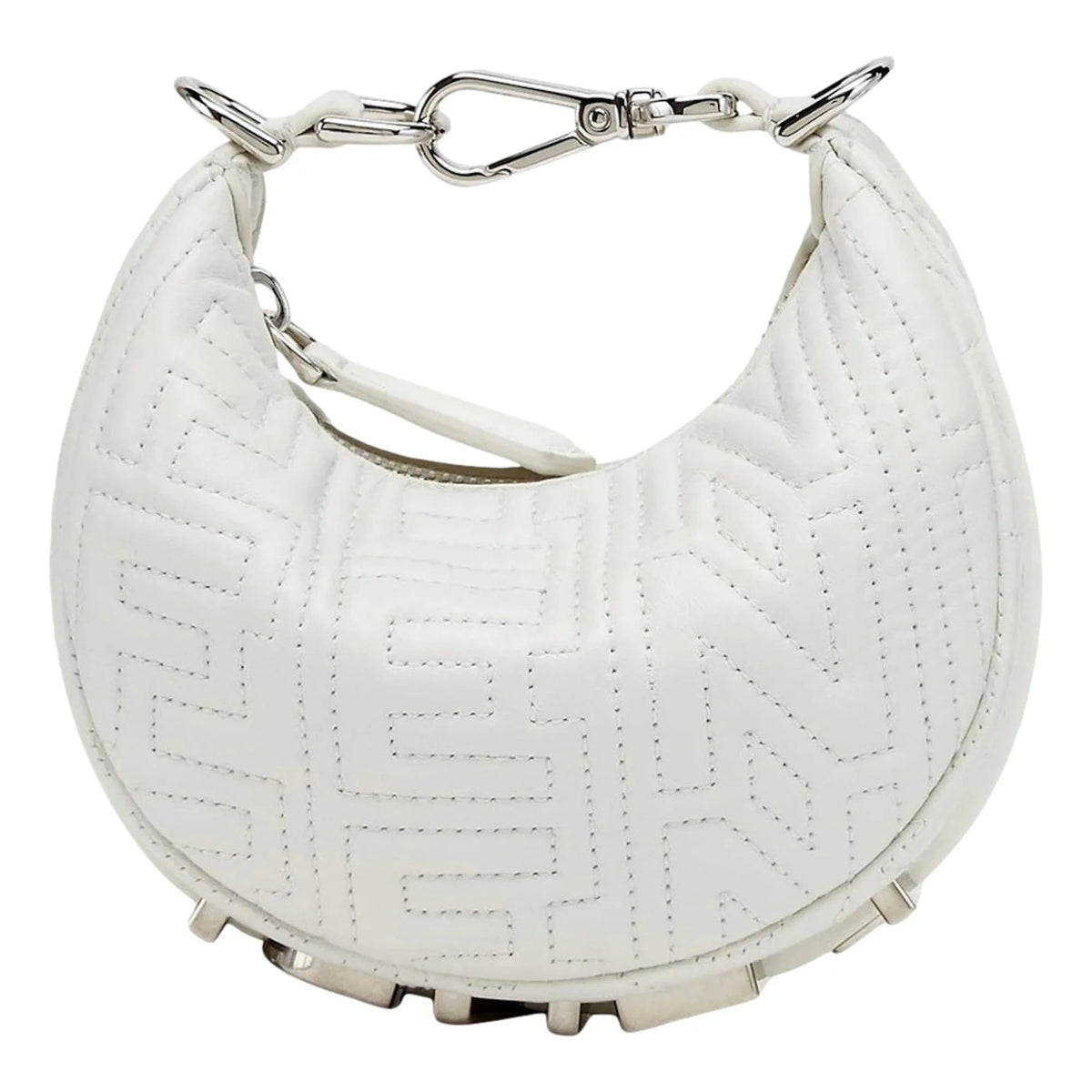 Fendi x Marc Jacobs Fendigraphy Blanco Hobo Leather Nano Bag - Handbags - Clayton's Online Store