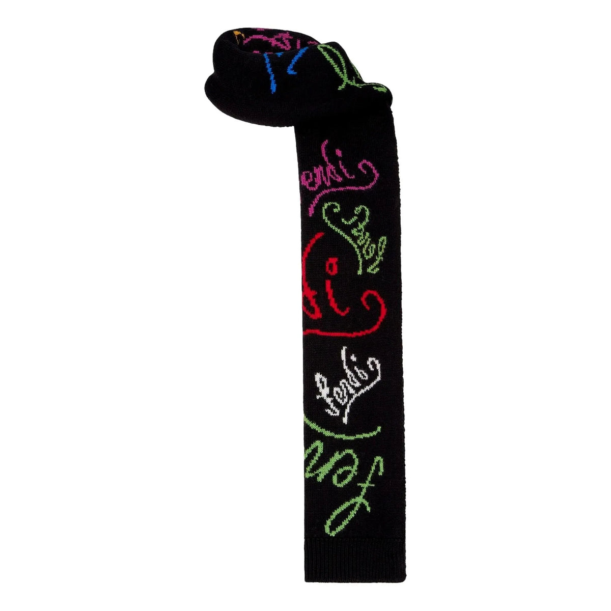 Fendi x Noel Felding Motif Nero Woven Wool Scarf - Scarves and Shawls - Clayton's Online Store