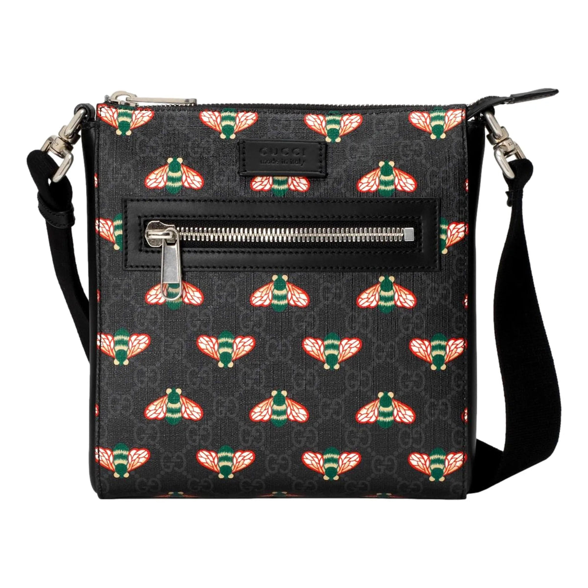 Gucci Bestiary Bee Monogram Black Coated Canvas Messenger Bag - Handbags - Clayton's Online Store