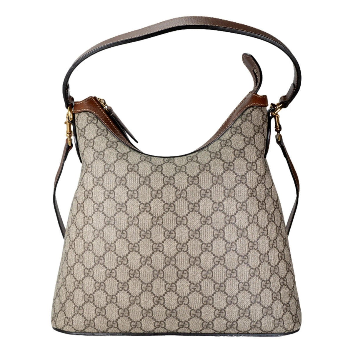 Gucci GG Logo Supreme Moon Beige Hobo Handbag - Handbags - Clayton's Online Store