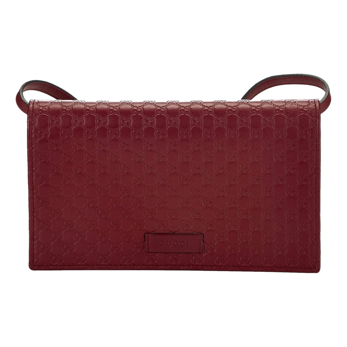 Gucci Microguccissma Red Wallet Crossbody Handbag - Handbags - Clayton's Online Store