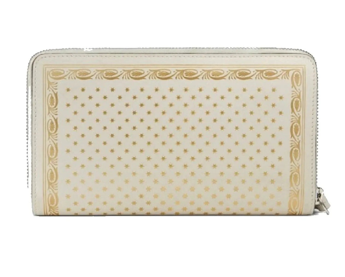 Gucci Sega Guccy Stars White Moon Gold Zipper Leather Wallet - Wallets - Clayton's Online Store