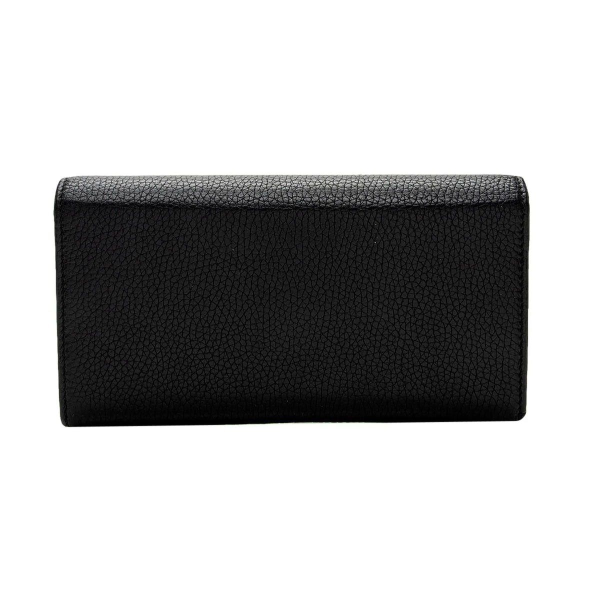 Gucci Soho Cellarius Black Long Flap Wallet Clutch Black Pebbled Leather - Wallets - Clayton's Online Store