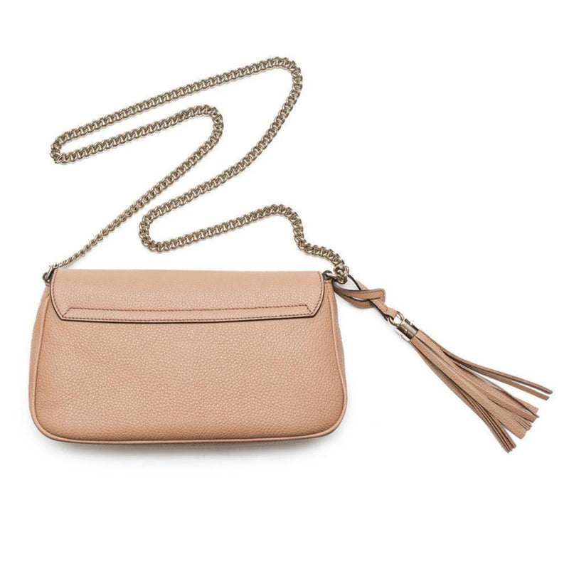 Gucci Soho Disco GG Camelia Beige Tassel Chain Crossbody Bag - Handbags - Clayton's Online Store