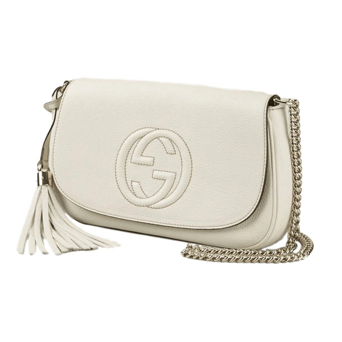 Gucci Soho Disco Ivory Signature Collection Gold Chain - Handbags - Clayton's Online Store