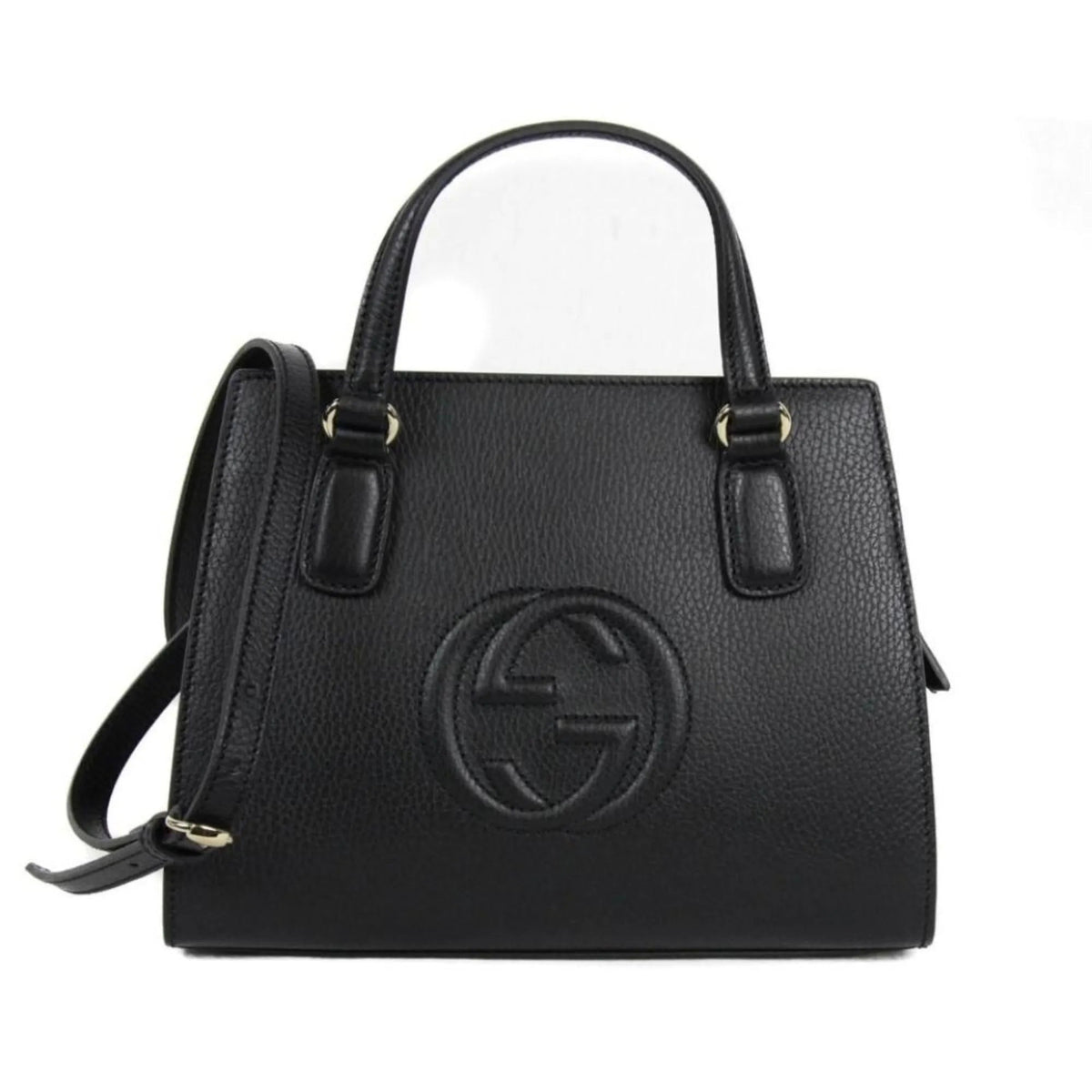 Gucci Soho Leather Tote Crossbody Bag Black - Handbags - Clayton's Online Store