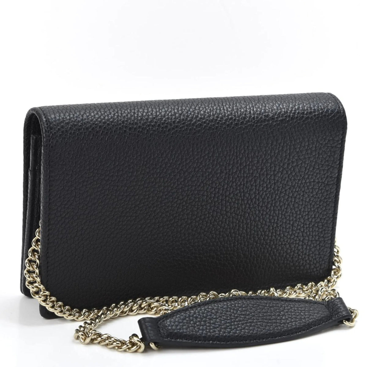 Gucci Soho Wallet on Chain Black Leather Cross Body Clutch Bag - Handbags - Clayton's Online Store