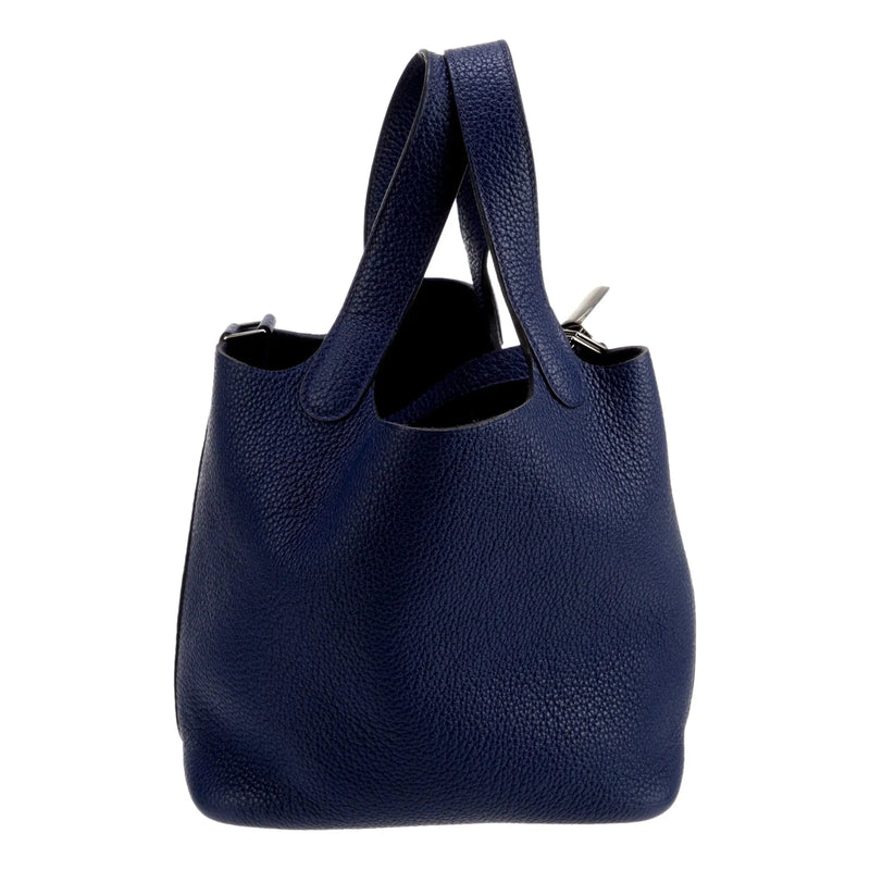 Hermes Picotin 18 Veau Taurillon Clemence Leather Bleu Nuit - Handbags - Clayton's Online Store