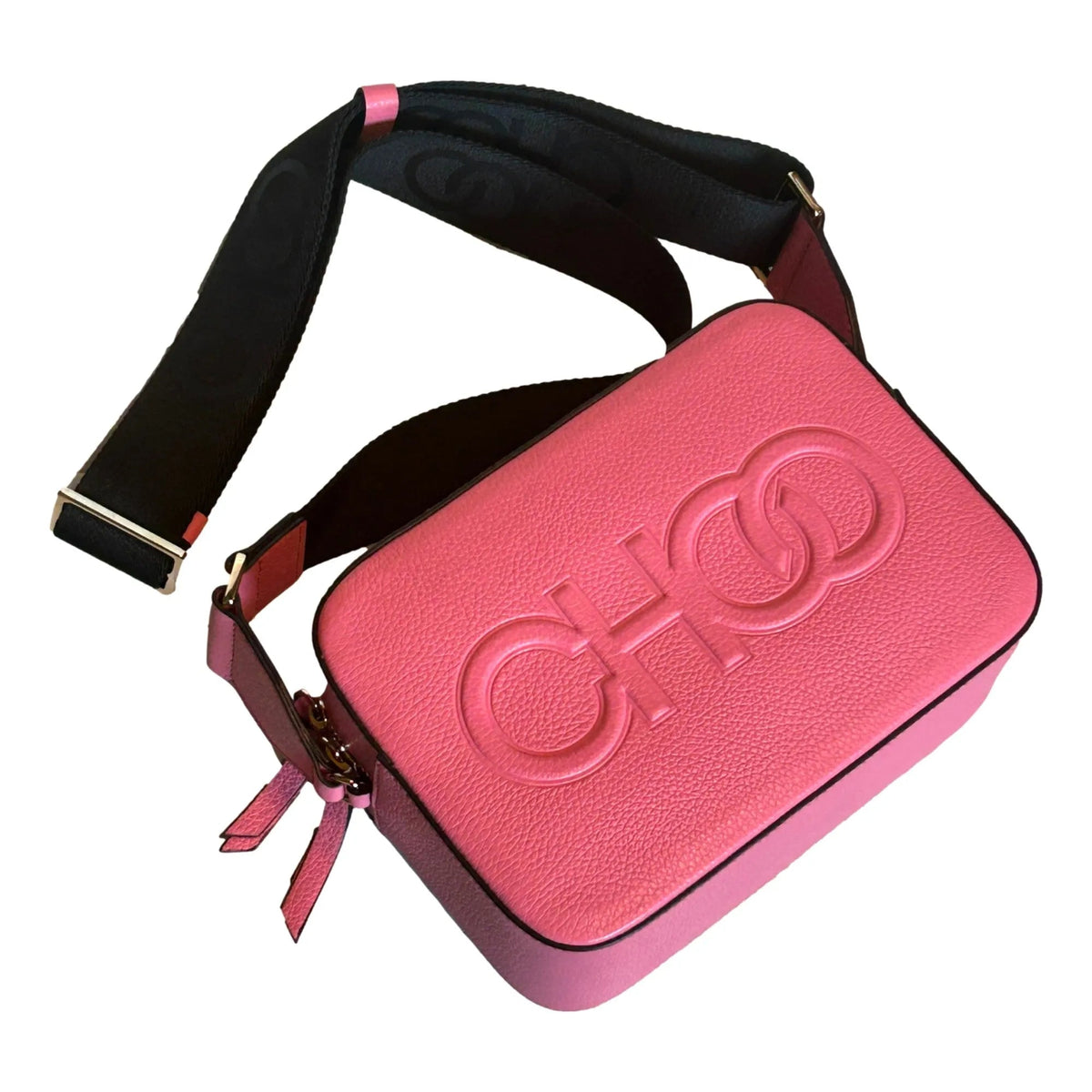 Jimmy Choo Peony Pink Leather Camera Crossbody Bag - Handbags - Clayton's Online Store