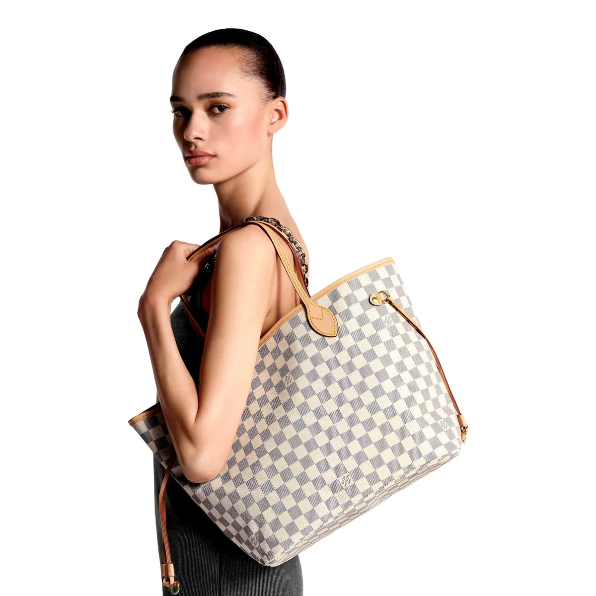 Louis Vuitton Ballerine Damier Azur White Neverfull MM Tote - Handbags - Clayton's Online Store