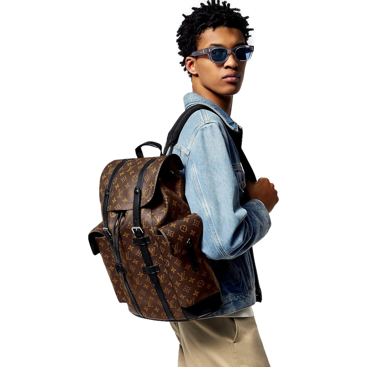 Louis Vuitton Christopher MM Monogram Macassar Canvas Backpack - Handbags - Clayton's Online Store