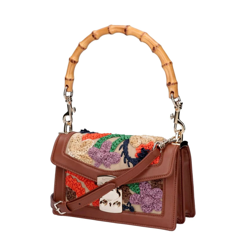 Miu Miu Canapa Ricamo Bamboo Embroidered Shoulder Bag - Handbags - Clayton's Online Store