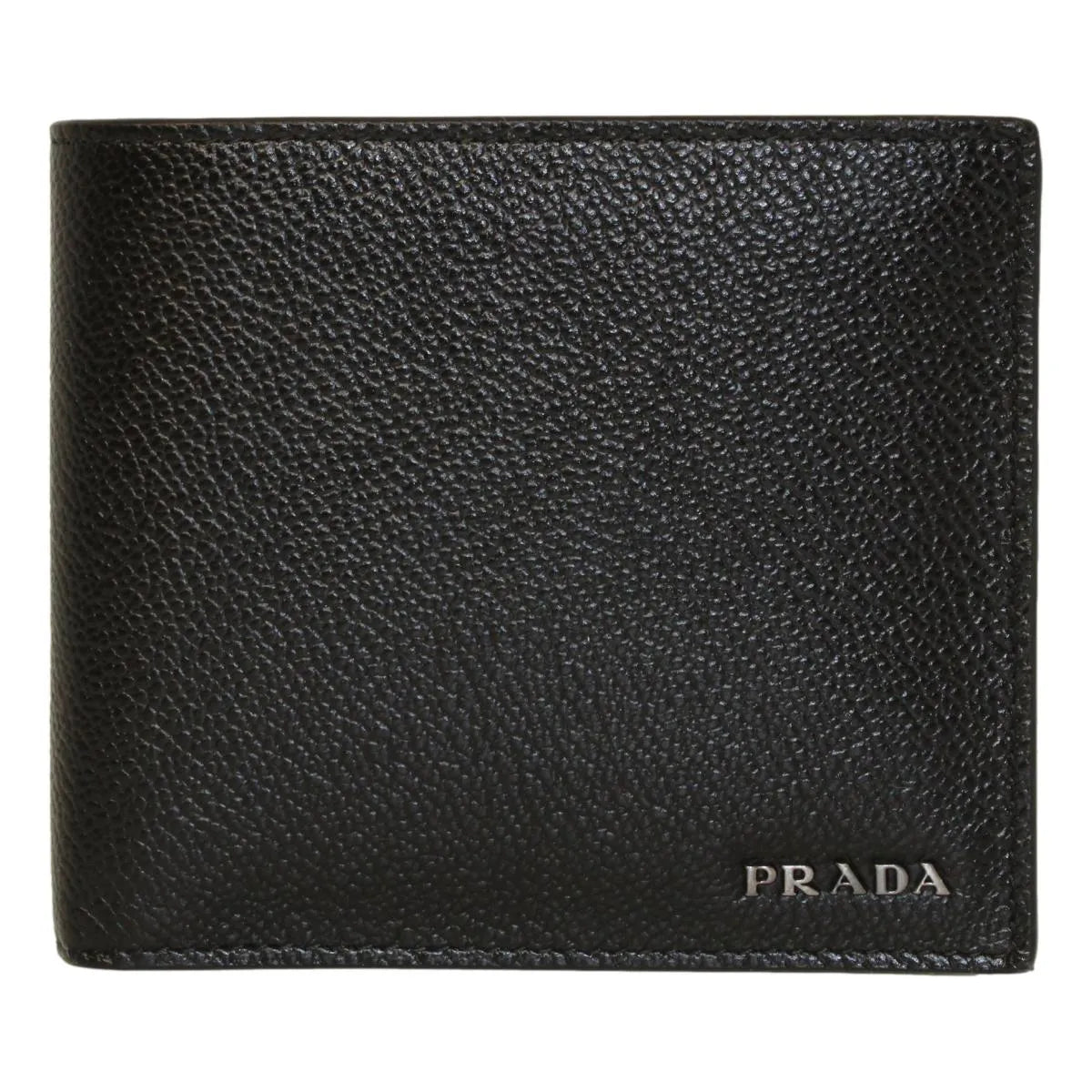 Prada Black Vitello Micro Grain Leather Bifold Wallet - Wallets - Clayton's Online Store