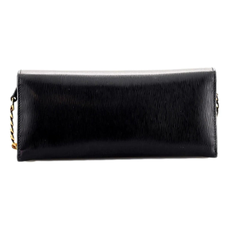 Prada Black Vitello Move Leather Chain Crossbody Wallet Clutch - Handbags - Clayton's Online Store