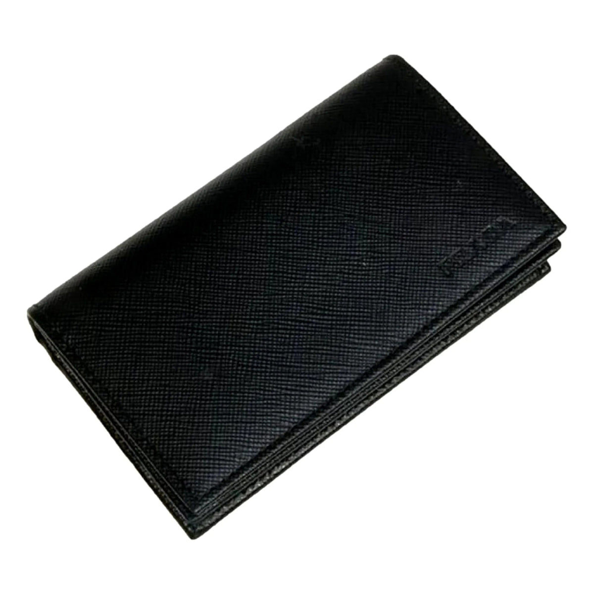 Prada Mens Saffiano Flap Card Holder Wallet Black - Wallets - Clayton's Online Store