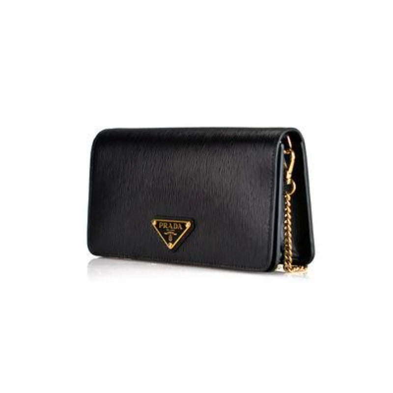 Prada Miniborse Black Vitello Move Leather Chain Cross Body - Handbags - Clayton's Online Store