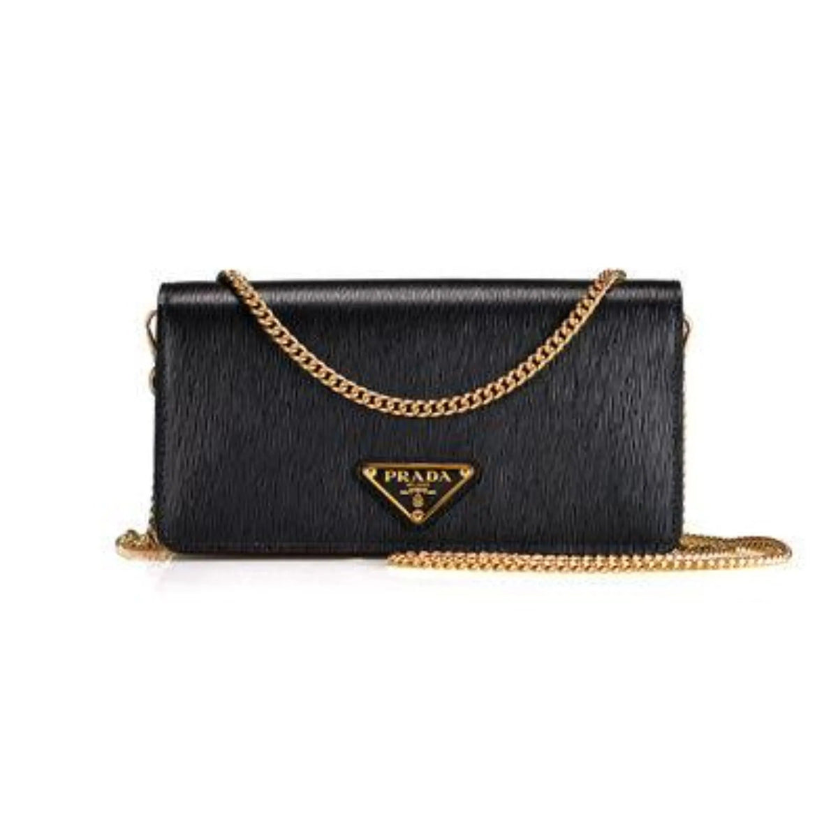 Prada Miniborse Black Vitello Move Leather Chain Cross Body - Handbags - Clayton's Online Store