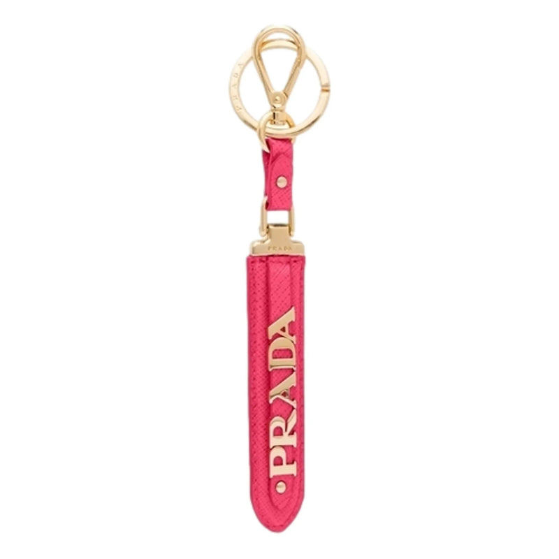 Prada Peony Saffiano Keychain Logo Lettering - Keychains - Clayton's Online Store