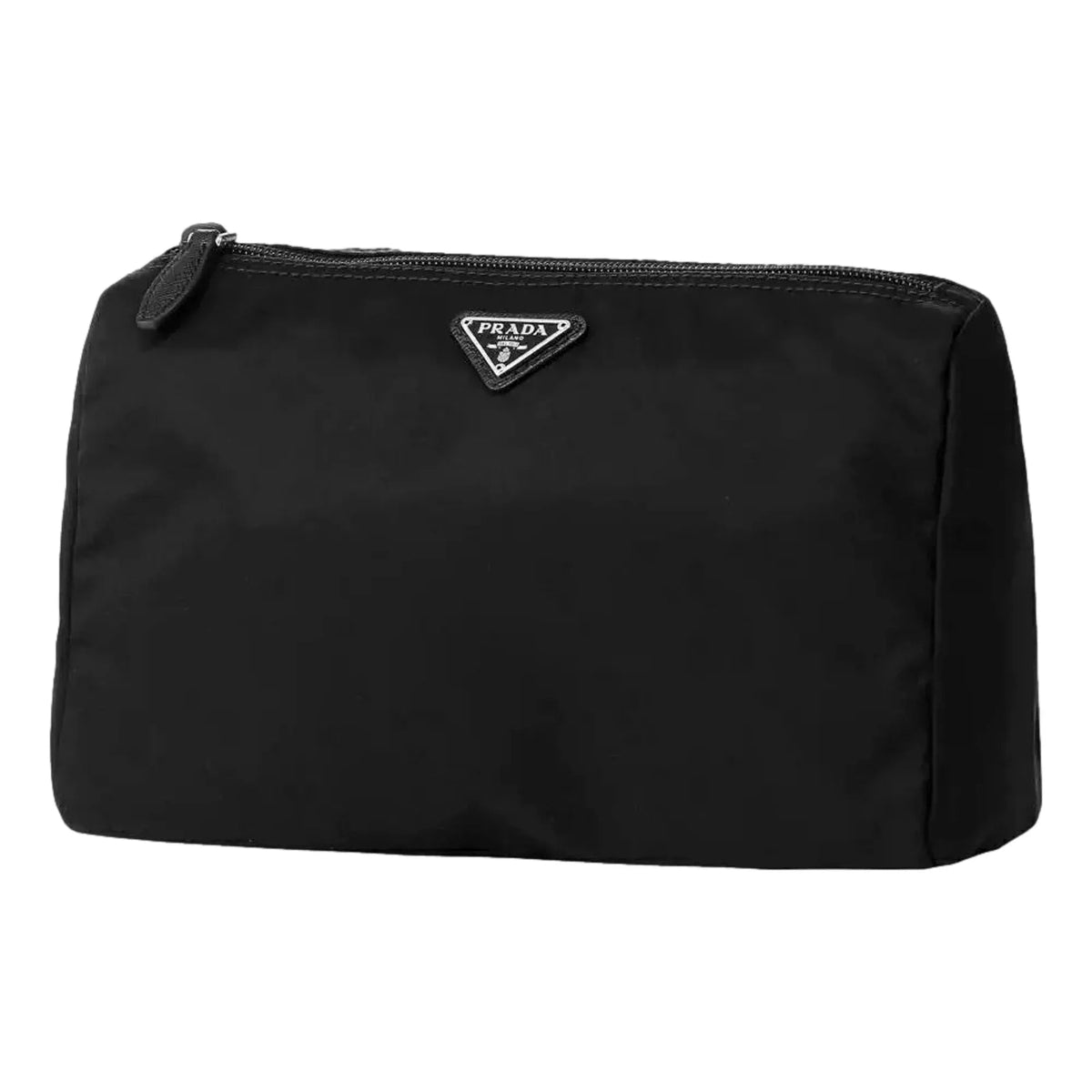 Prada Re - Nylon Necessaire Tessuto Nylon Nero Black Large Pouch Clutch Bag - Handbags - Clayton's Online Store