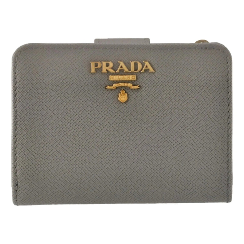 Prada Small Saffiano Leather Wallet Grey and Blue - Wallets - Clayton's Online Store