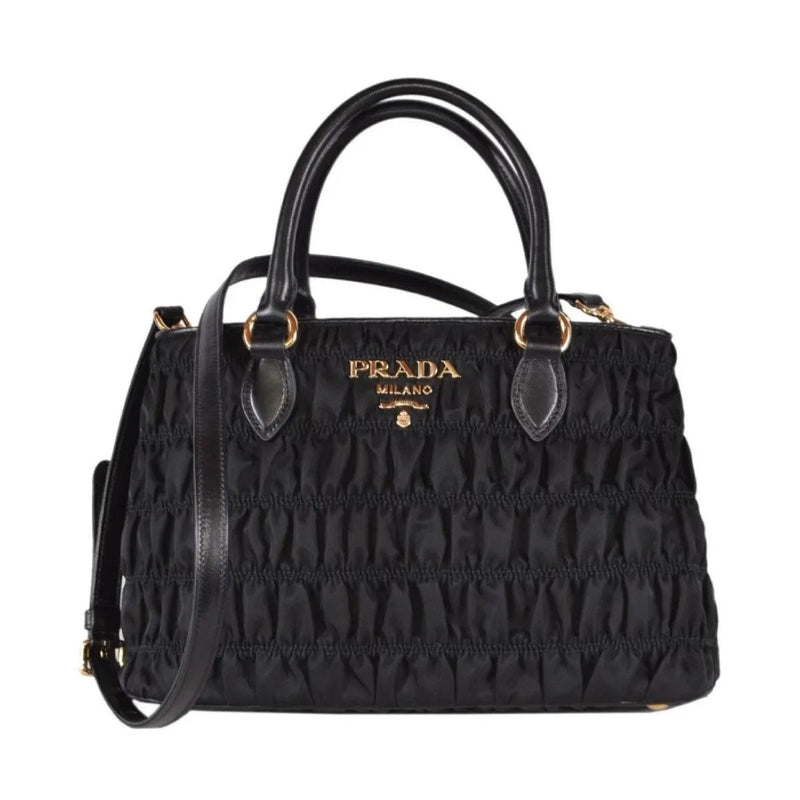 Prada Tessuto Gaufre Nylon Small Black Satchel Handbag - Handbags - Clayton's Online Store