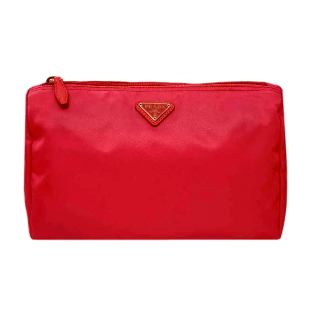 Prada Tessuto Rosso Red Nylon Large Costmetic Case Clutch Bag - Handbags - Clayton's Online Store