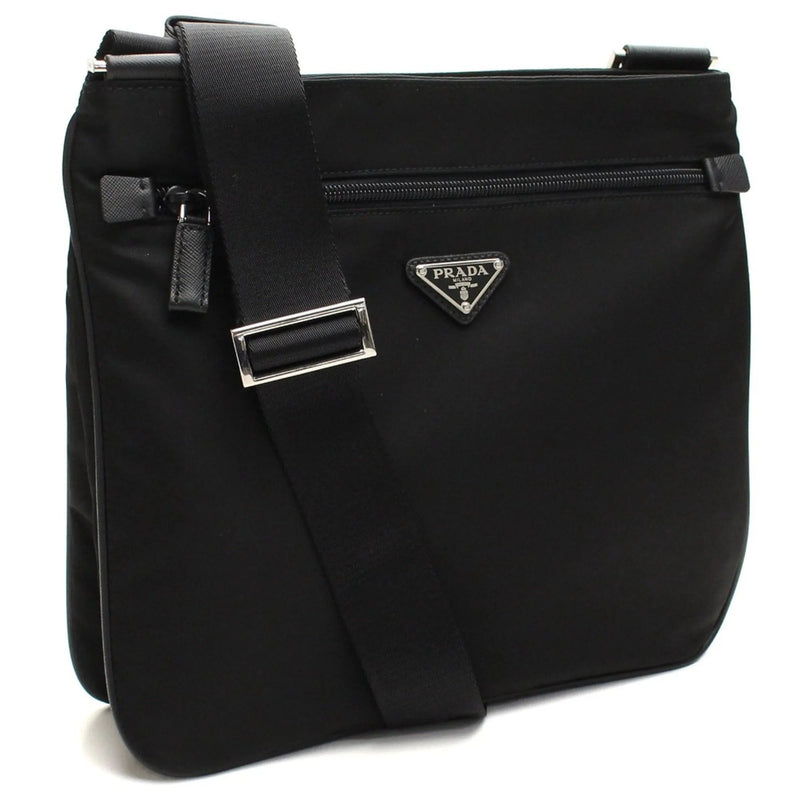 Prada Tessuto Saffiano Black Messenger Bag Cross Body - Handbags - Clayton's Online Store