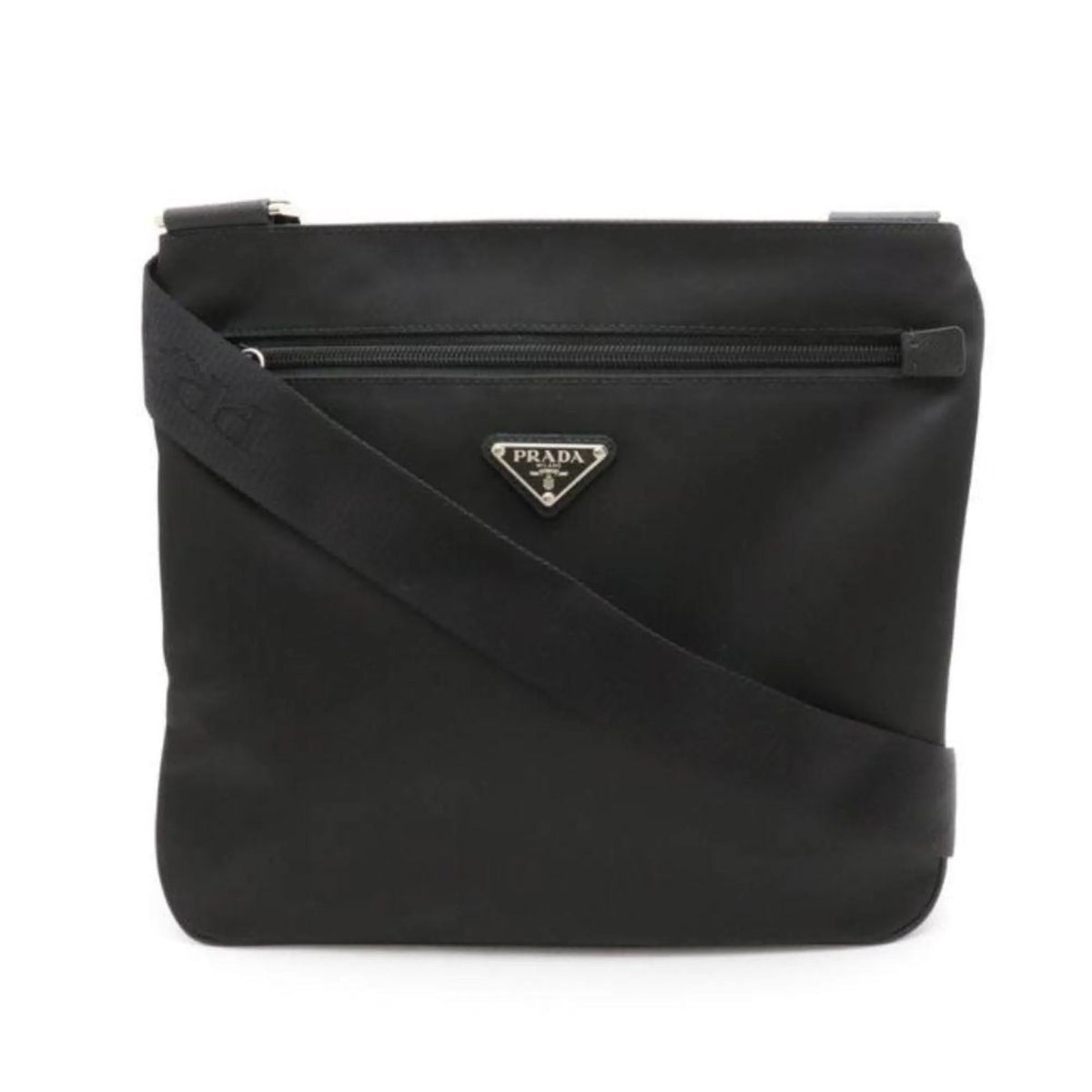 Prada Tessuto Saffiano Black Messenger Bag Cross Body - Handbags - Clayton's Online Store