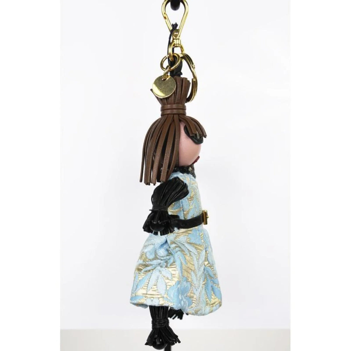 Prada Trick Pelle Azzurro Blue Dress Jasmine Doll Keyring Key Charm - Keychains - Clayton's Online Store