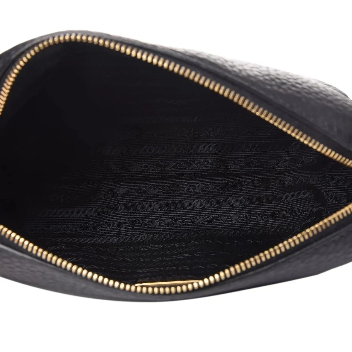 Prada Vitello Daino Black Leather Cosmetic Pouch - Handbags - Clayton's Online Store