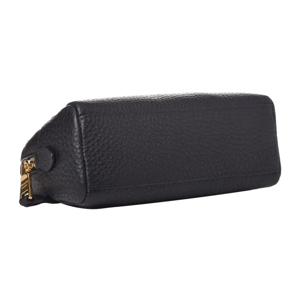 Prada Vitello Daino Black Leather Cosmetic Pouch - Handbags - Clayton's Online Store