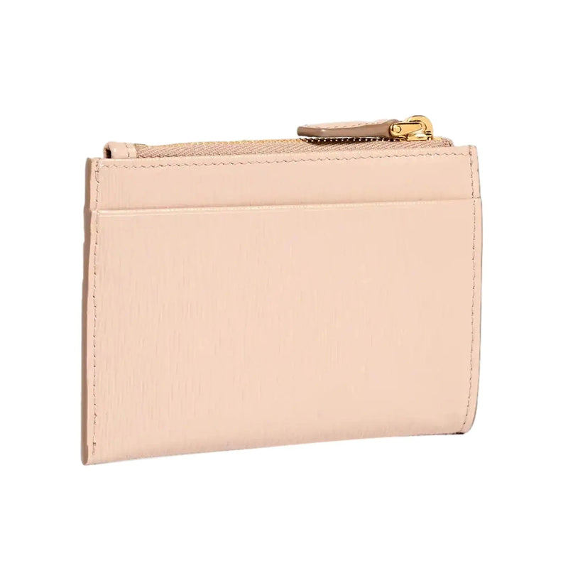 Prada Vitello Move Card Holder Wallet Cipria Beige Leather Logo Plaque - Wallets - Clayton's Online Store