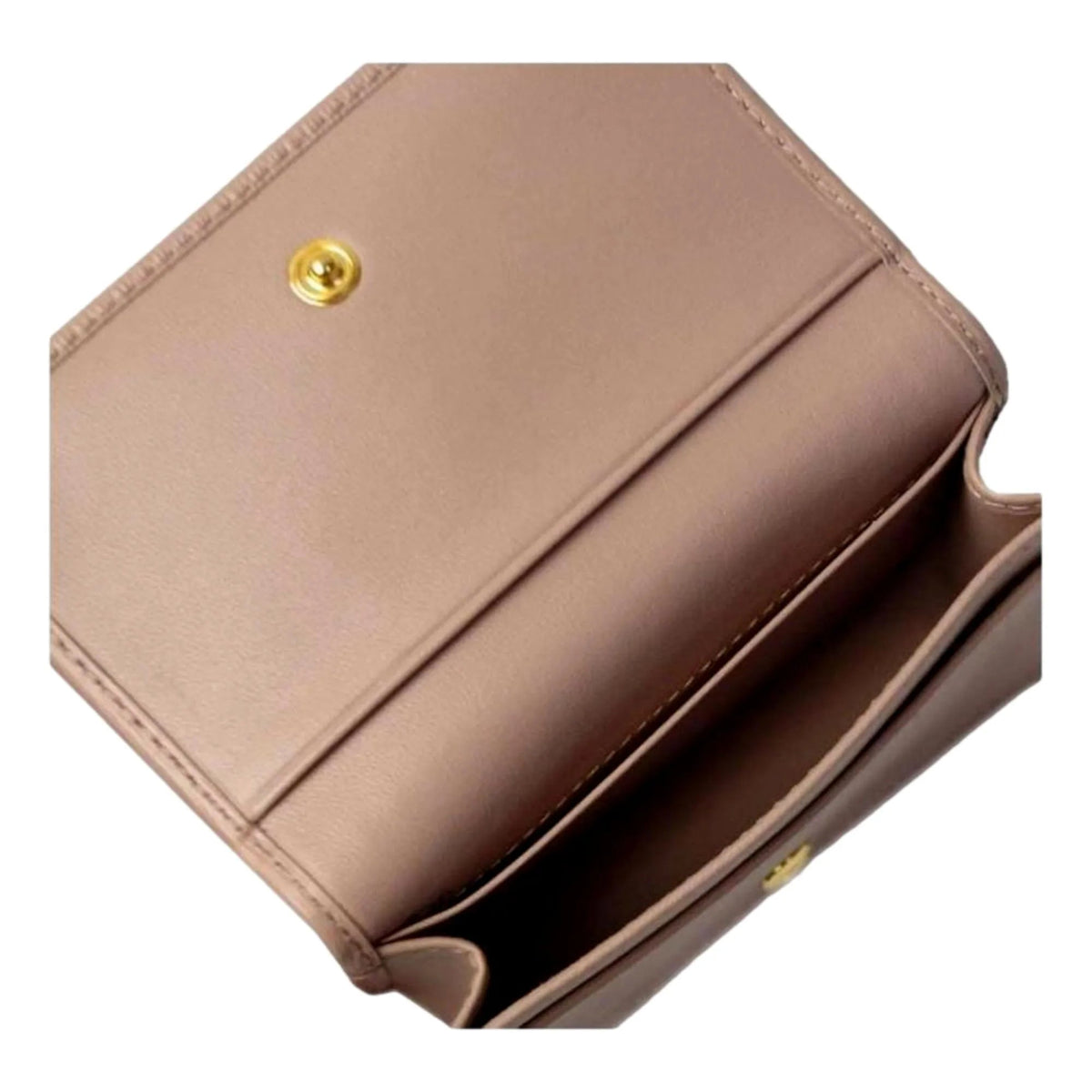 Prada Vitello Move Cipria Beige Leather Mini Cardholder Snap Wallet - Wallets - Clayton's Online Store