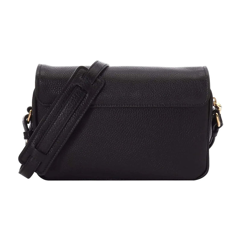 Prada Vitello Phenix Black Leather Flap Crossbody Bag - Handbags - Clayton's Online Store