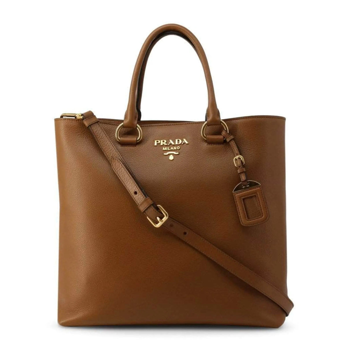 Prada Vitello Phenix Cognac Brown Shopping Tote Bag - Handbags - Clayton's Online Store