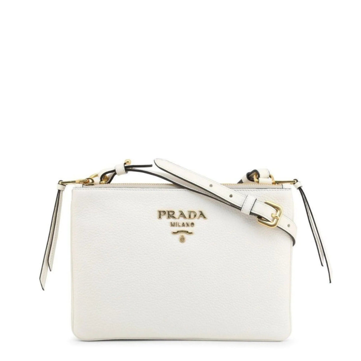 Prada White Leather Vitello Phenix Crossbody Bag - Handbags - Clayton's Online Store