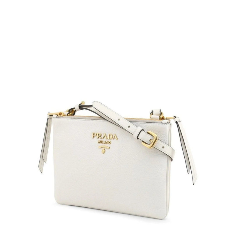 Prada White Leather Vitello Phenix Crossbody Bag - Handbags - Clayton's Online Store