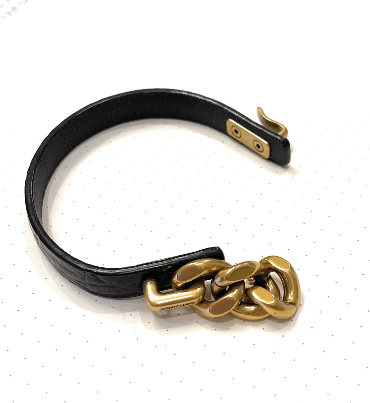 Saint Laurent Croc Embossed Chain Link Bracelet - Jewelry - Clayton's Online Store