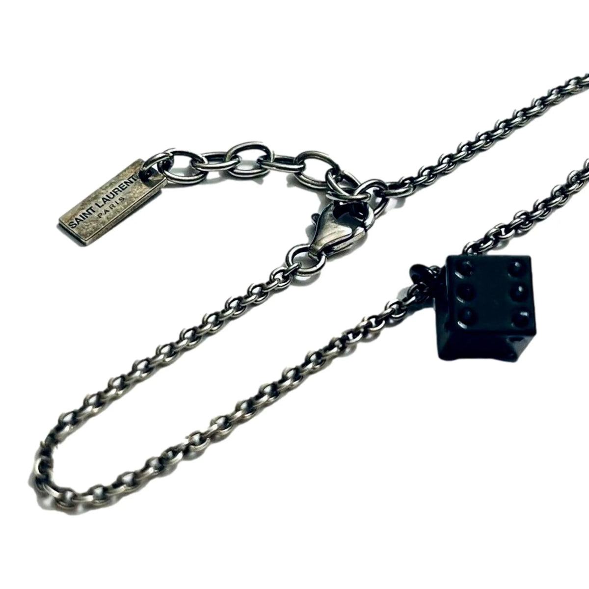 Saint Laurent Des Toile Viscose Radio Silver Black Chain Bracelet - Jewelry - Clayton's Online Store