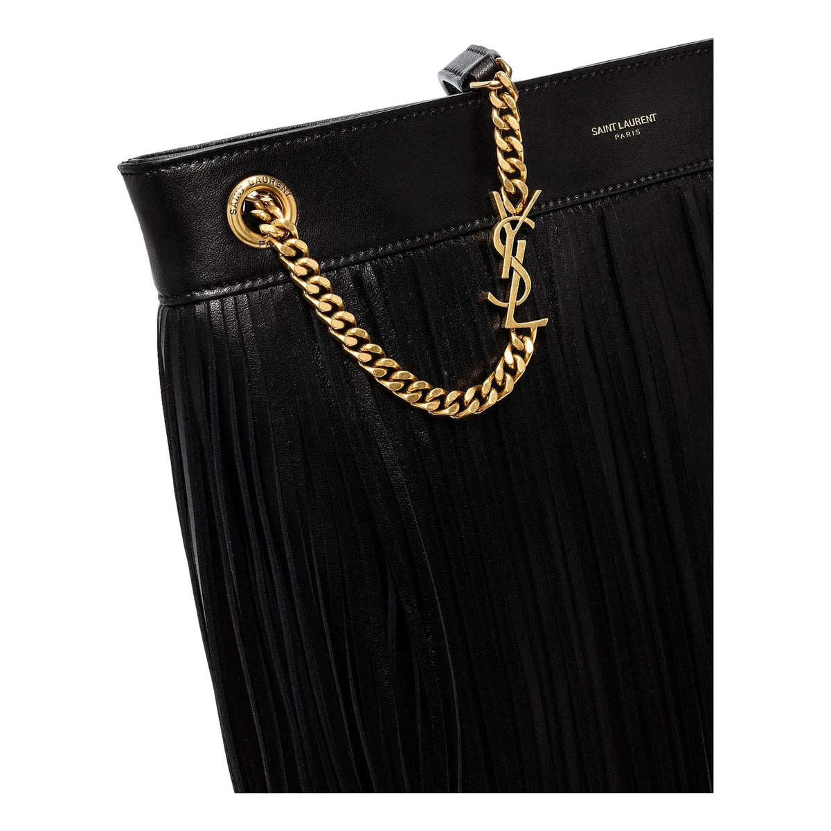 Saint Laurent Grace Black Tassel Leather Hobo Shoulder Bag - Handbags - Clayton's Online Store