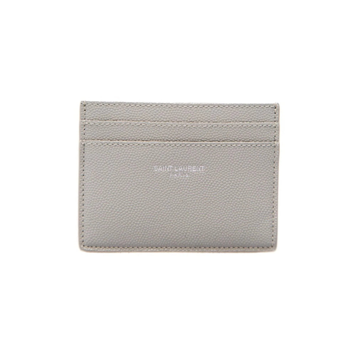 Saint Laurent Grey Grain de Poudre Leather Credit Card Case Wallet - Wallets - Clayton's Online Store